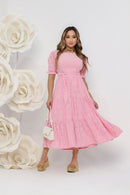 Vestido Midi Três Maria Laise Modesto Elegante Luxo