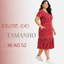 Vestido Midi Evangélico Plus Size Casual Básico Senhoras 52