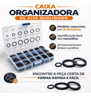 Kit O-ring 225 Peças 18 Medidas Anéis Vedação Borracha Nitrílica Nbr Para Hidráulica Mecânica Automotiva Torneiras Compressores Bombas Vedação Líquidos E Gases Com Caixa Organizadora Fgcom