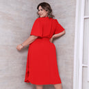 Vestido Transpassado Elastex Moda Plus Size Midi Evangélico