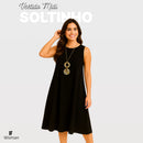 Vestido Soltinho Midi Rodado Confortável Elegante Plus Size