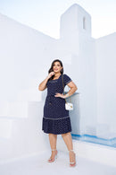 Vestido Rodadinho Decote Quadrado Moda Evangelica
