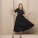 Vestido Midi Três Maria Laise Modesto Elegante Luxo