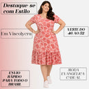 Vestido Midi Evangélico Plus Size Casual Básico Senhoras 52