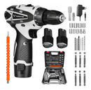 Kit Parafusadeira Furadeira 2 Em 1 12v C/maleta E 2 Baterias