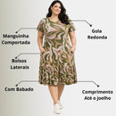 Vestido Midi Evangélico Plus Size Casual Básico Senhoras 52