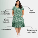 Vestido Midi Evangélico Plus Size Casual Básico Senhoras 52