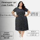 Vestido Midi Evangélico Plus Size Casual Básico Senhoras 52