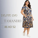 Vestido Midi Evangélico Plus Size Casual Básico Senhoras 52