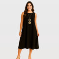 Vestido Soltinho Midi Rodado Confortável Elegante Plus Size