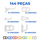 Gancho Painel Ferramentas Organizador Parede Perfurado 144un