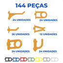 Gancho Painel Ferramentas Organizador Parede Perfurado 144un