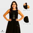 Vestido Soltinho Midi Rodado Confortável Elegante Plus Size