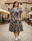 Vestido Midi Evangélico Plus Size Casual Básico Senhoras 52