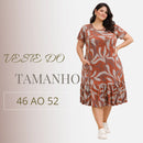 Vestido Midi Evangélico Plus Size Casual Básico Senhoras 52