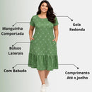 Vestido Midi Evangélico Plus Size Casual Básico Senhoras 52