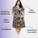 Vestido Midi Evangélico Plus Size Casual Básico Senhoras 52