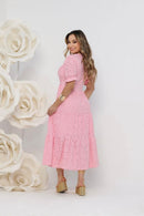 Vestido Midi Três Maria Laise Modesto Elegante Luxo