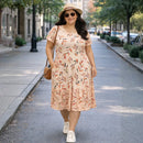 Vestido Midi Evangélico Plus Size Casual Básico Senhoras 52