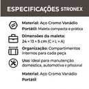 Jogo De Ferramentas Maleta Kit 46 Peças Catraca Soquete Chave De Fenda Philips Funcional Bolsa Premium Stronex