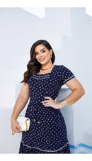 Vestido Rodadinho Decote Quadrado Moda Evangelica