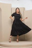 Vestido Midi Três Maria Laise Modesto Elegante Luxo