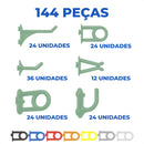 Gancho Painel Ferramentas Organizador Parede Perfurado 144un