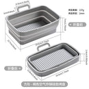 Rectangular air fryer baking tray Ninja DZ201410 double pull basket foldable silicone fryer tray
