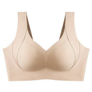 Jelly strip fat M large size underwear for women with big breasts showing small les super flat no steel ring seamless nude sense breast-collecting bra