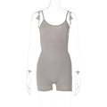 European and American style women's clothing wholesale 2023 spring new U-neck sling slimming slim American sports street jumpsuit