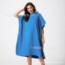 Foreign trade hooded beach changing quick-drying bathrobe microfiber cloak bath towel diving surfing beach cloak