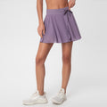 Cross-border ins2023 European and American new spot sports short skirt female yoga skirt pants anti-light high waist mesh fitness
