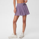 Cross-border ins2023 European and American new spot sports short skirt female yoga skirt pants anti-light high waist mesh fitness
