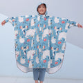 Large brim with sleeves cloak-style children's raincoat boy can carry school bag primary school students kindergarten girls poncho big children