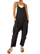 2024 European and American women's clothing ebay Amazon independent station hot style zipper pocket suspenders trousers jumpsuit overalls