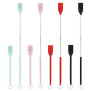 New mini silicone small tip scraper small scraper spoon sauce cooking cosmetics with hanging buckle retractable scraper digging spoon