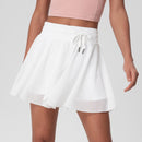 Cross-border ins2023 European and American new spot sports short skirt female yoga skirt pants anti-light high waist mesh fitness
