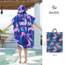 Foreign trade hooded beach changing quick-drying bathrobe microfiber cloak bath towel diving surfing beach cloak