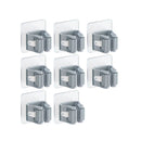 Mop rack free punching mop clip mop hook bathroom rack artifact strong wall hanging storage load-bearing kitchen