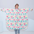 Large brim with sleeves cloak-style children's raincoat boy can carry school bag primary school students kindergarten girls poncho big children