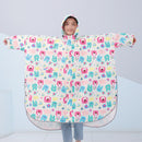 Large brim with sleeves cloak-style children's raincoat boy can carry school bag primary school students kindergarten girls poncho big children