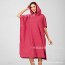 Foreign trade hooded beach changing quick-drying bathrobe microfiber cloak bath towel diving surfing beach cloak