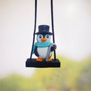 Swing penguin car pendant decoration car aromatherapy pendant perfume rearview mirror pendant car interior decoration supplies