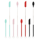 New mini silicone small tip scraper small scraper spoon sauce cooking cosmetics with hanging buckle retractable scraper digging spoon