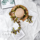 Simulation rose vine fake flower rattan air-conditioning pipes cover the living room ceiling decoration plastic vines winding plants