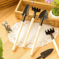 Three-piece set of gardening tools, mini garden tools, multi-functional shovel, rake, shovel, household plant loose soil shovel wholesale