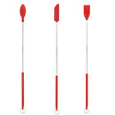 New mini silicone small tip scraper small scraper spoon sauce cooking cosmetics with hanging buckle retractable scraper digging spoon