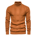 Sweater 2021 autumn new men's high collar casual knitted warm bottoming shirt men's solid color pullover large size