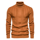 Sweater 2021 autumn new men's high collar casual knitted warm bottoming shirt men's solid color pullover large size
