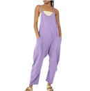 2024 European and American women's clothing ebay Amazon independent station hot style zipper pocket suspenders trousers jumpsuit overalls